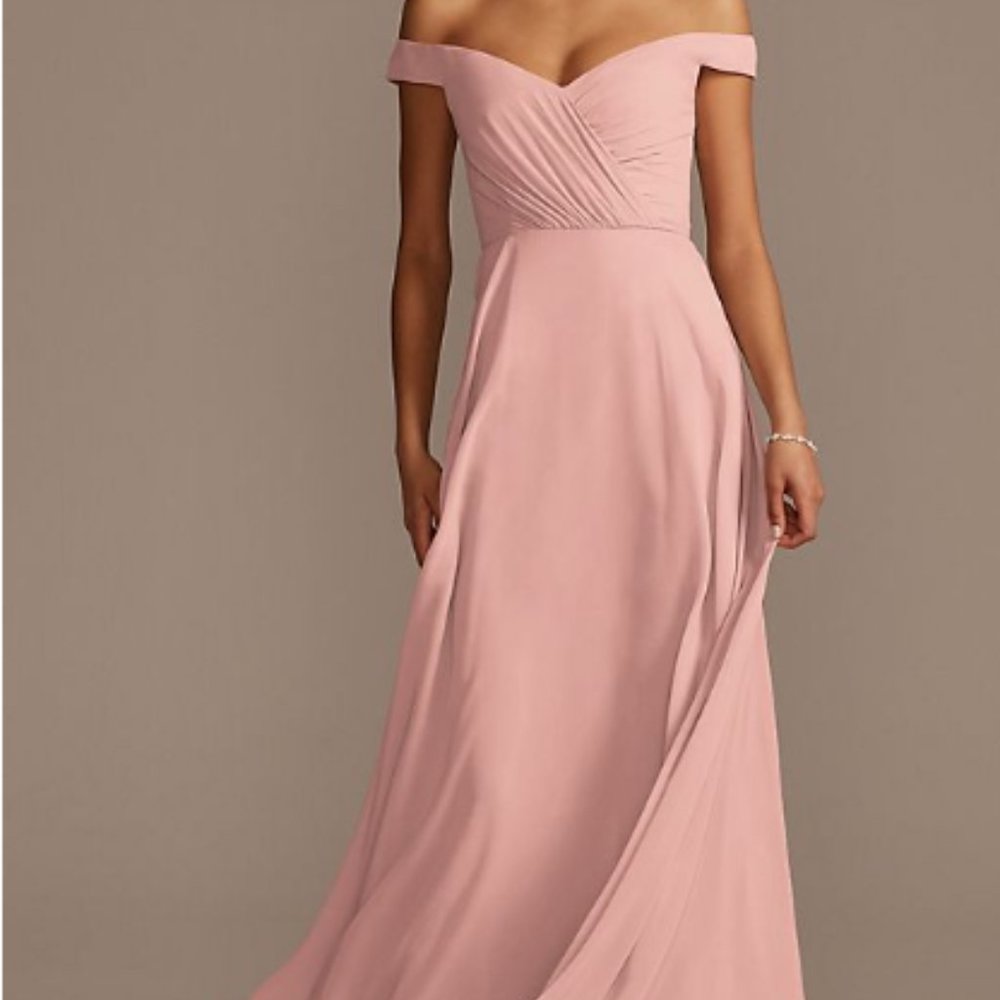 Never Worn - Off the Shoulder Full Skirt Bridesmaid Dress